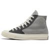 1970s Chuck Taylor All Star Corduroy Trend Stitching High-Top Espadrilles Unisex Grey