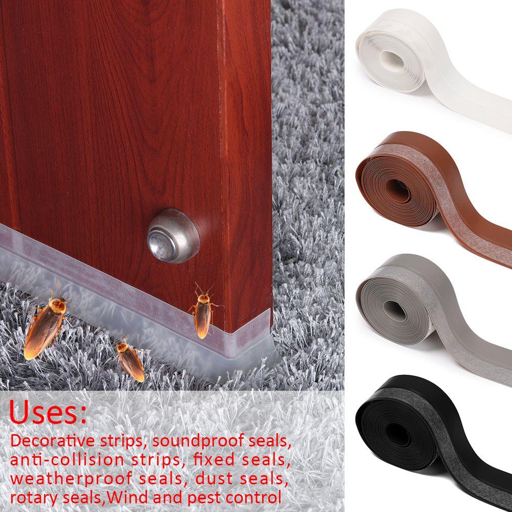 1м/3м/5м Домашний Декор Лента для Дверей и Окон Ванная Комната Защита от Плесени Уплотнительная Лента Силиконовая Резина Наклейка на Стену