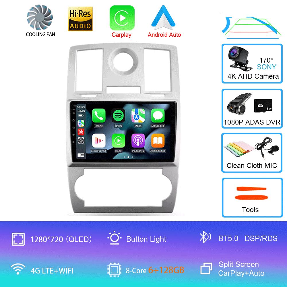 Автомобильное радио Android 14 для Chrysler 300C 1 2004 - 2011 Мультимедиа Видео Плеер Навигация стерео GPS Нет 2din 2din DVD