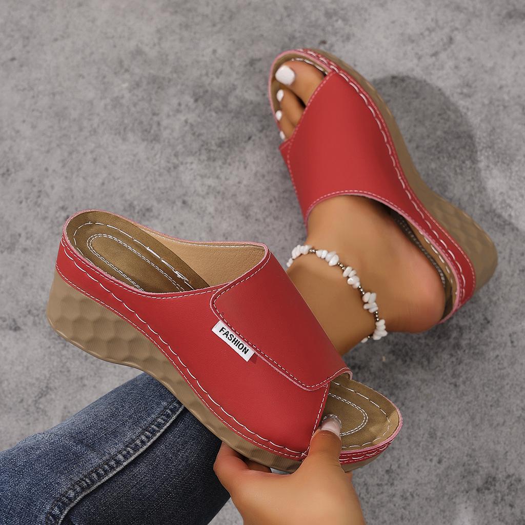 Модные женские шлепанцы на платформе, летние повседневные модные шлепанцы, уличные роскошные сандалии, легкие туфли на танкетке для женщин, zapatos de mujer