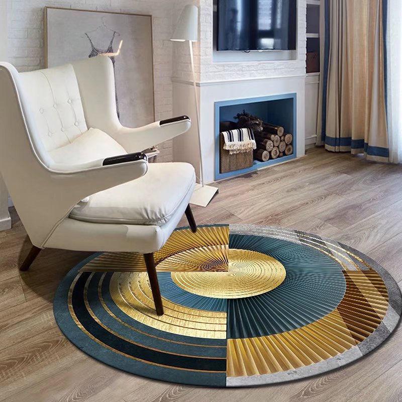 Круглый ковер Nordic Living Room Light Luxury Carpet Home Bedroom Cradle Swivel Chair Anti Dirty Simple Study Room