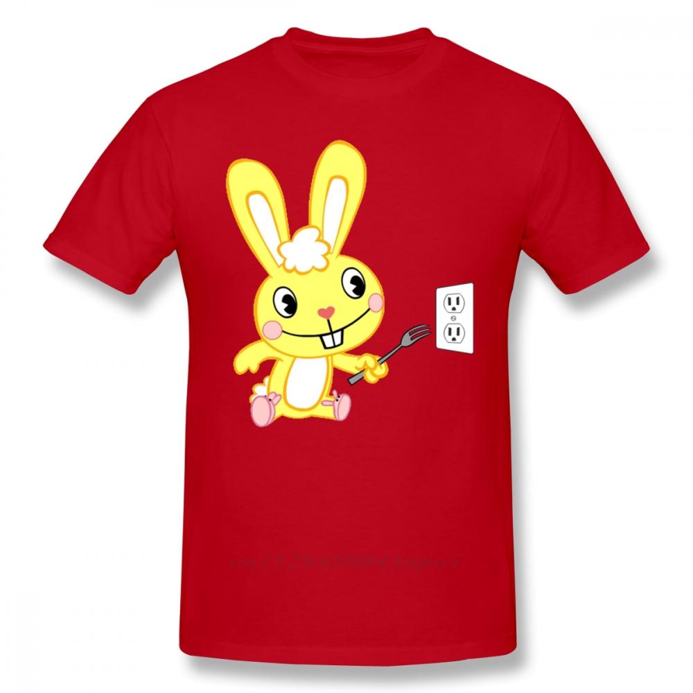 Футболка Happy Tree Friends Футболка Happy Tree Friends Кадлс Мультяшный Принт Хлопок Короткий Рукав Футболка Оверсайз Веселая Футболка