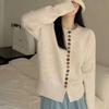 Spring Autumn Women Casual O-neck Full Sleeve Single Breasted Knitted Sweater Cardigans