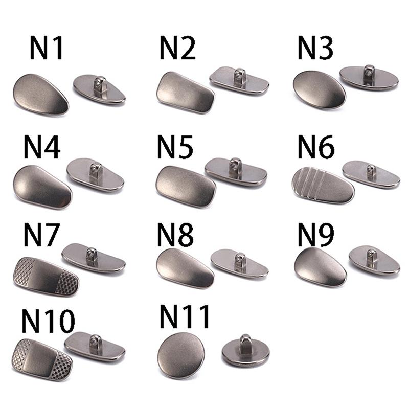 1 пара носоупоров титановые каплевидные ввинчивающиеся для очков противоскользящий фиксатор