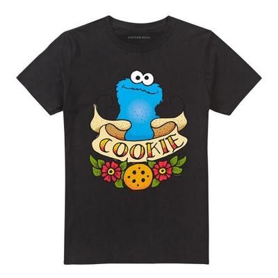 Sesame Street Унисекс футболка с татуировкой Печенькового монстра для взрослых
