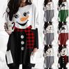Snowman Print Long-Sleeved T-Shirt Dress for Autumn/Winter 2023