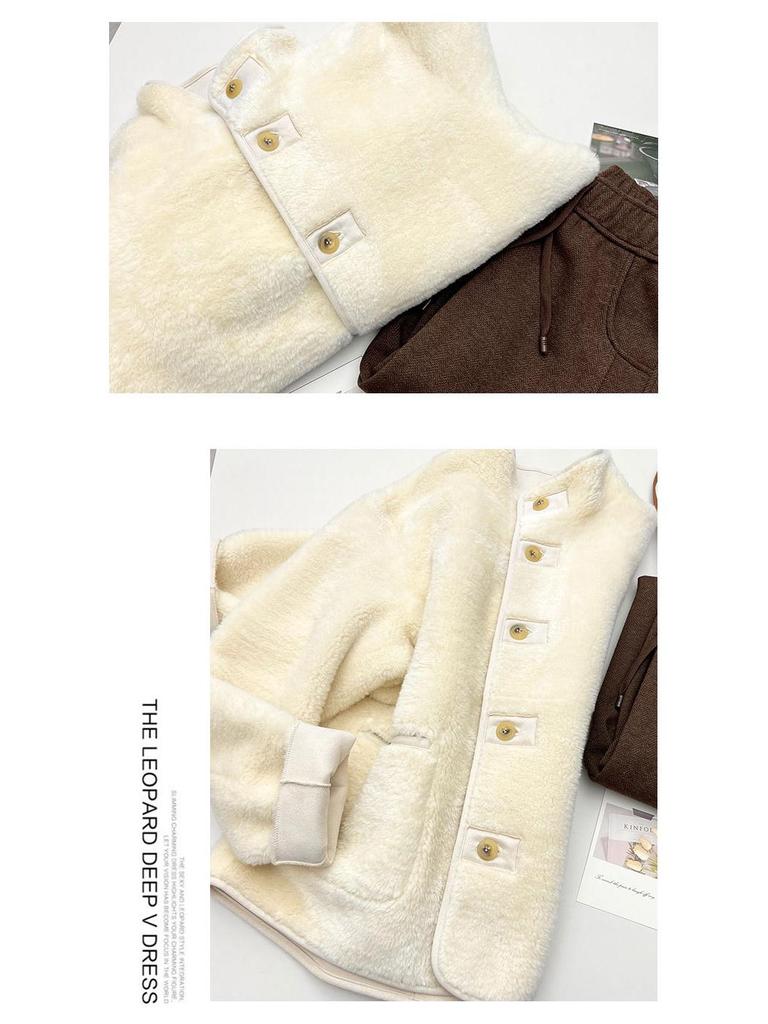 New Reversible Wool Blend Lambswool Suede Jacket with Stand Collar