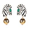 Серьги-подвески в полоску с преувеличенным узором: Европейский, американский, африканский и богемный стиль для женщин