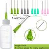 1 комплект бутылочек-аппликаторов, пластиковые сжимаемые бутылки-капельницы с тупым кончиком иглы для нанесения клея, краски для квиллинга и масла