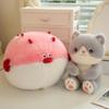 Cat Eating Cute Fish Plush Toy Doll Soft Doll Office Napping Gift Pillow