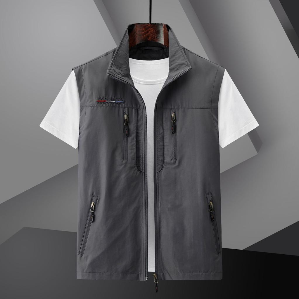 Outdoor Quick -Drying Vest Men 'S Summer And Autumn Multi -Pocket Thin Tooling Vest Plus Size 6xl Casual Jacket