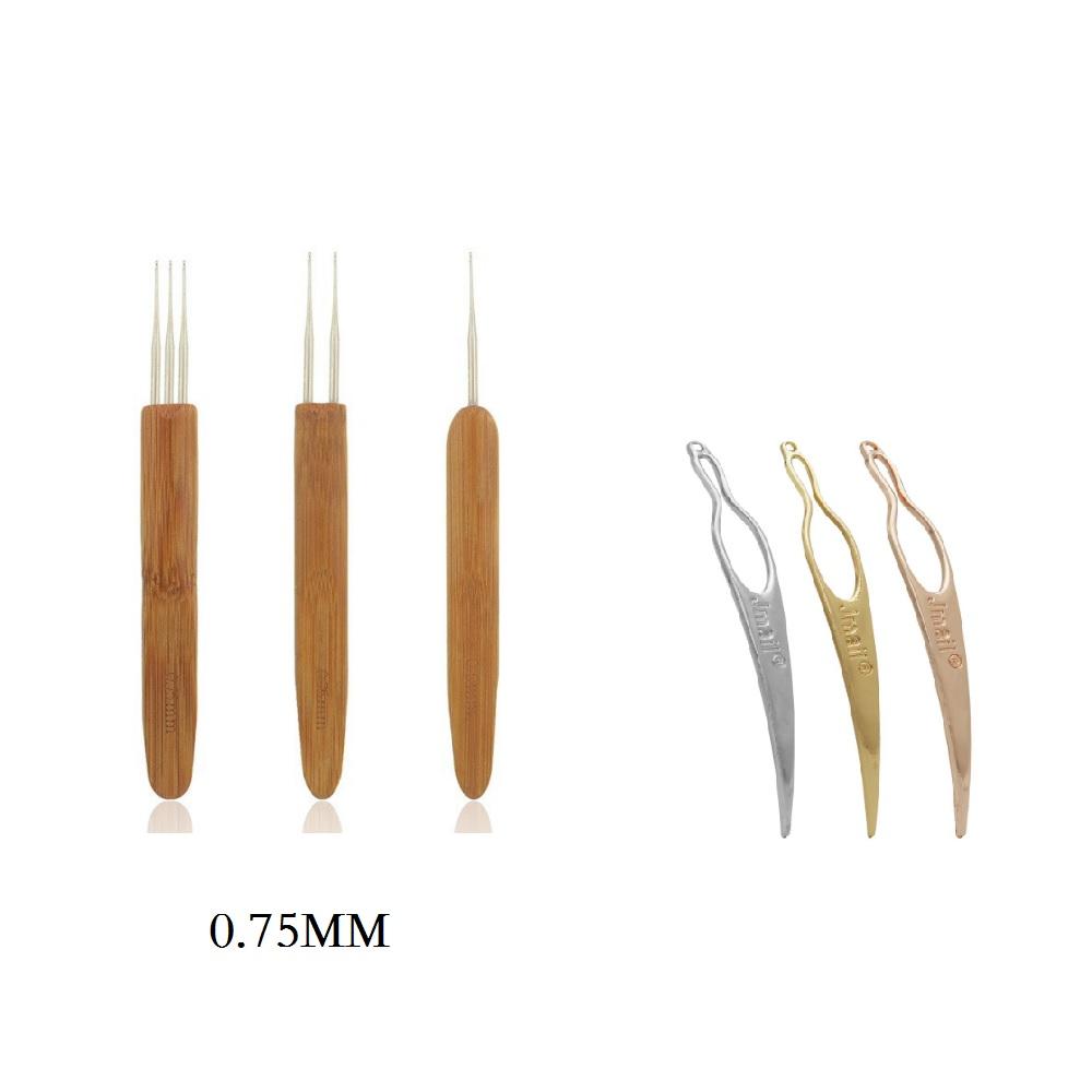 6 шт. Сделай сам Крючок для вязания бамбуковая ручка Дред Книт Изготовление волос плетение инструмент