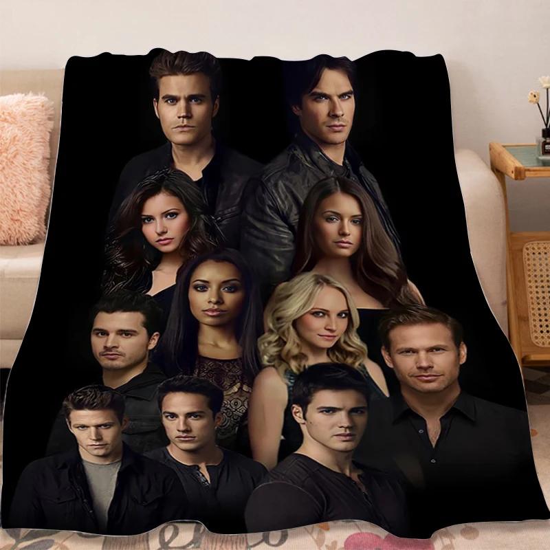 Флисовое одеяло Диван Зимнее Теплое The B-Vampire B-Diaries Пушистое Мягкое Одеяла Микрофибра Постельное белье Размер King Size Кемпинг Покрывала для сна