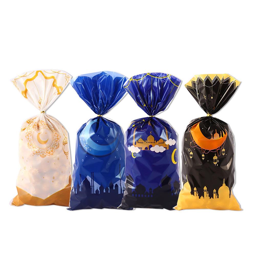 Cartoon  Head Printed Candy Bag Opp Flat Pocket With Hand Gift Star Moon Printed Opp Flat Pocket Food Bag Small Food Bag Cross-border (colour Mixture)