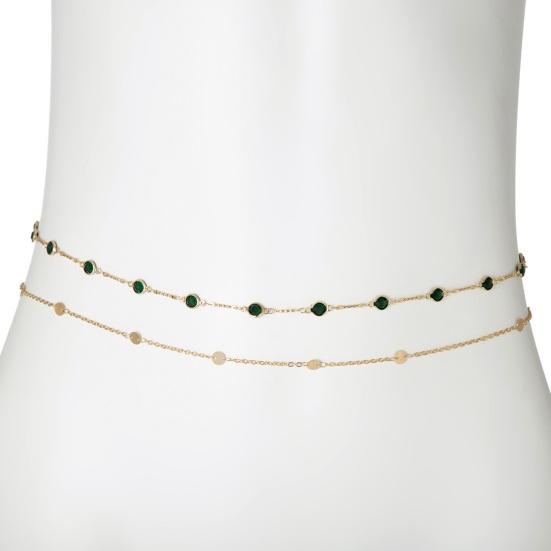 Женская цепочка на талию с двойным слоем блесток, регулируемая длина, ажурная, для танца живота, украшения на талию, вечеринки, фестивали, ночные клубы, цепочка на тело