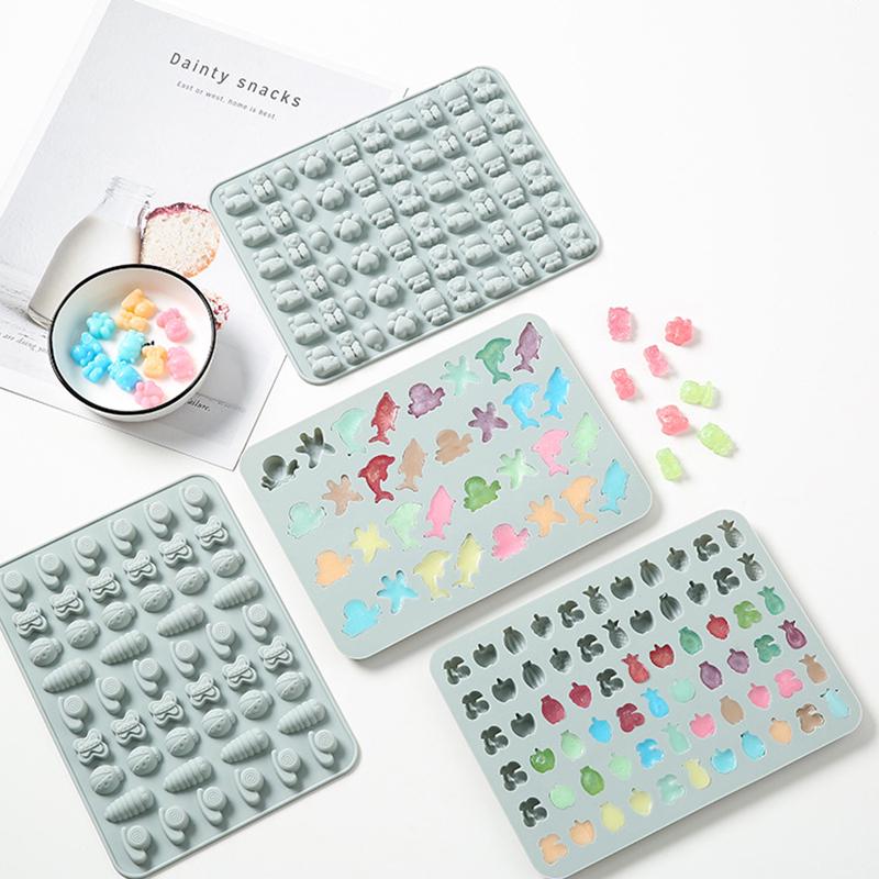 Миниатюрная форма для конфет Фрукты Животные Силиконовая форма для конфет Жевательная форма Сахарное искусство
