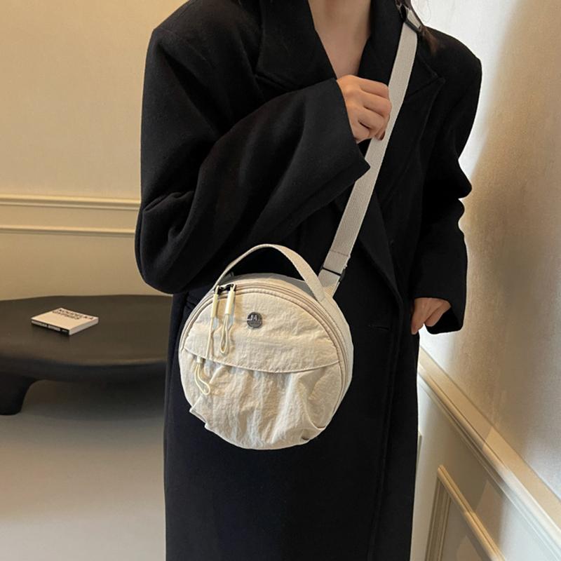 Женская повседневная нейлоновая сумка кроссбоди с регулируемым ремешком, винтажная однотонная маленькая сумка на плечо, подкладка из полиэстера для повседневного использования AVE