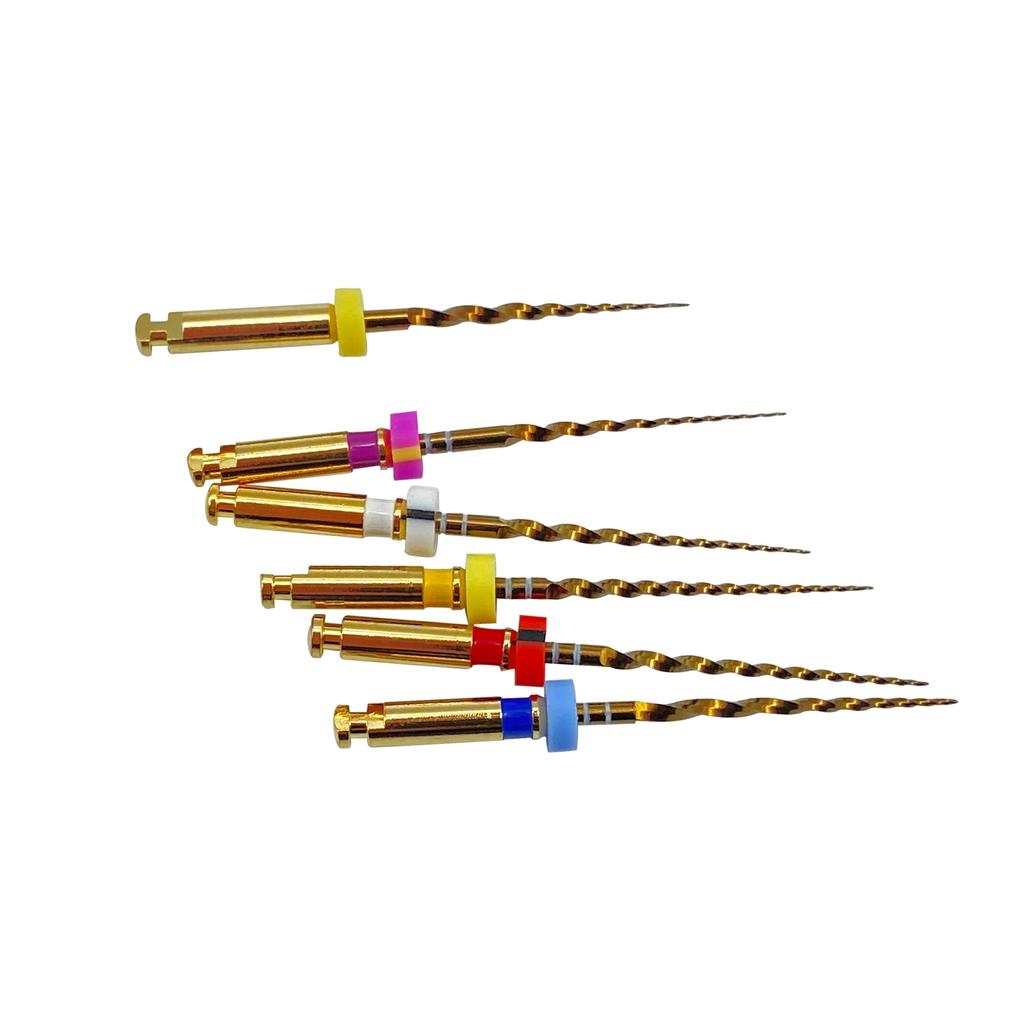 Зубной файл корневого канала, золотые эндодонтические суперфайлы, золотые эндодонтические файлы, 25 мм, никель-титан