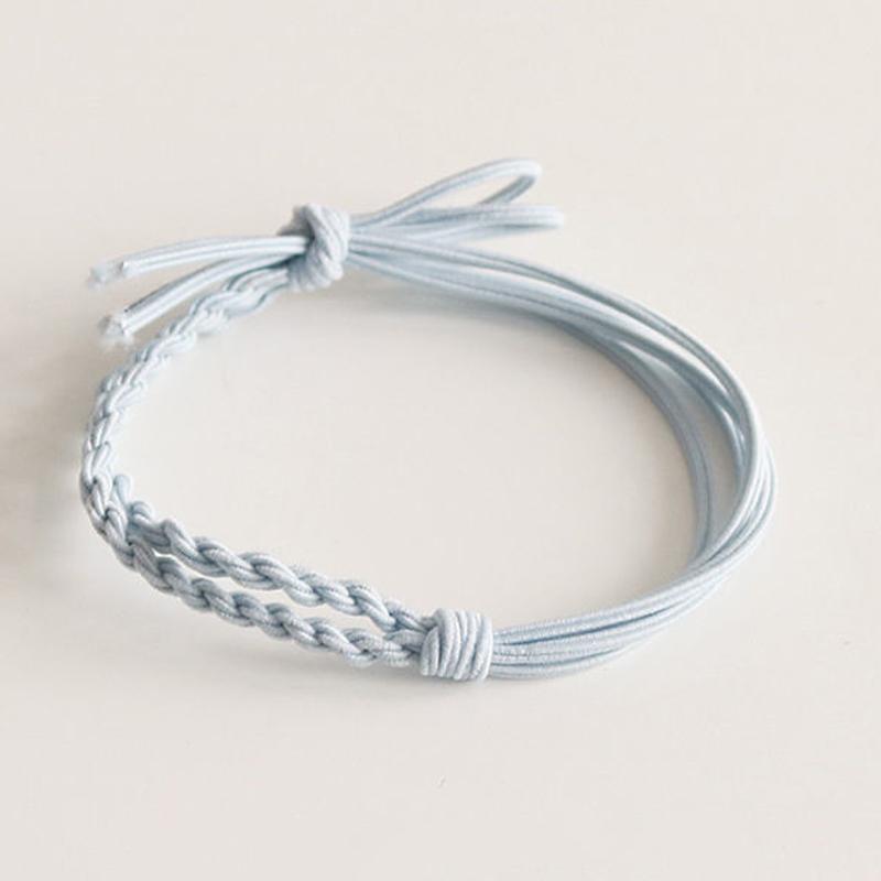 Hand-Woven Bow Head Rope Female Simple Temperament Elegant Hair Tie Gift For Girlfriends