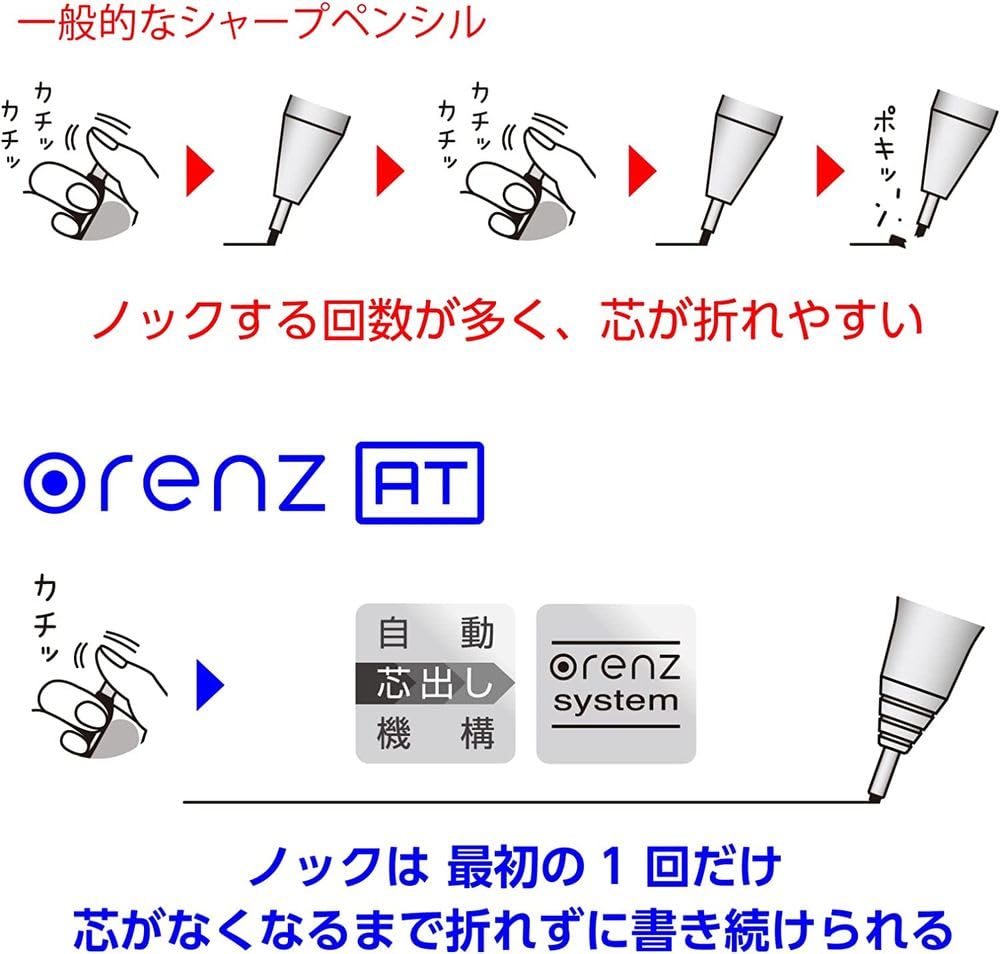 Pentel Orenz AT Dual Grip Type Mechanical Pencil Gray of (Bulk purchase) 0.5mm XPP2005-N [Set 3]