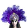 Feather Feather Headdress Sequins Crown Headdress Vintage Hair Accessories  Adults