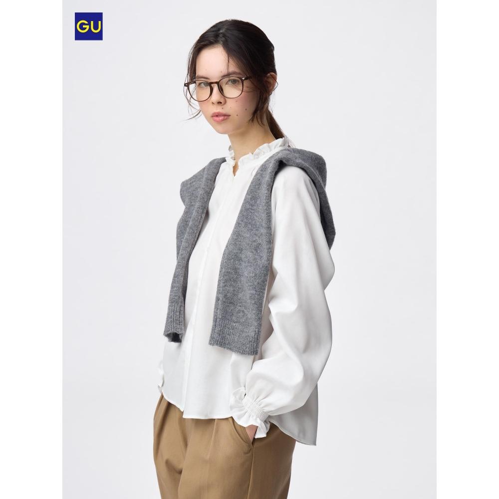 Uniqlo Блузка с оборками на шее