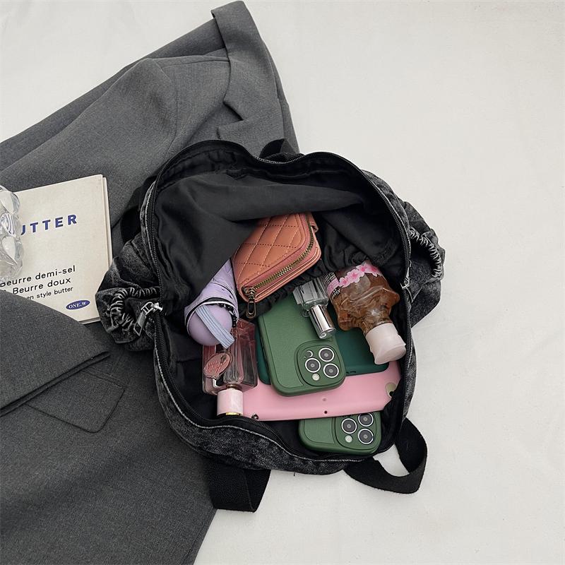 Джинсовый рюкзак для женщин, большая вместимость, сумка через плечо, дорожный рюкзак