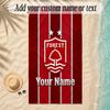 Beach TowelNottingham Forest FC Custom Name Text Personalized Soft Towel for Beach Pool Indoor Home Decor Gift