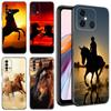 Черный силиконовый чехол для телефона Horse Animal для Xiaomi Redmi 11 Prime 11A 12C 13C A1 A2 + 12 4G 10 5G 8A 9A 10A 9C 10C 9i 12R Note 9T