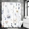 Весенний Цветочный Растение Занавеска для Душа, Декоративная Занавеска для Душа для Ванной Комнаты, Водонепроницаемая Занавеска для Душа с Крючками