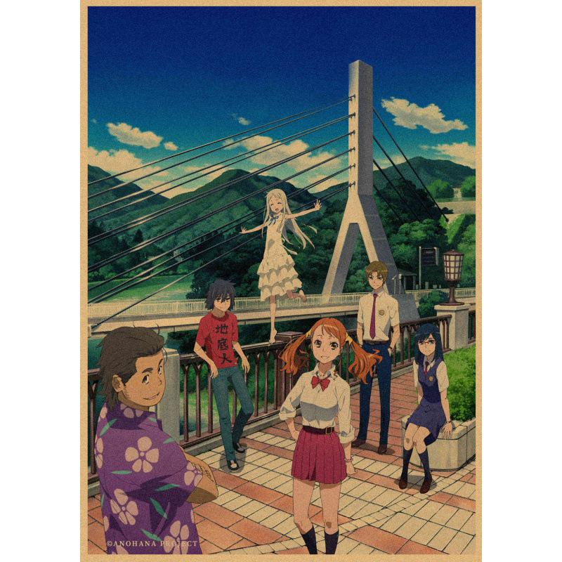 Flower Seen That Day Anime Kraft Paper Poster - Wall Decor