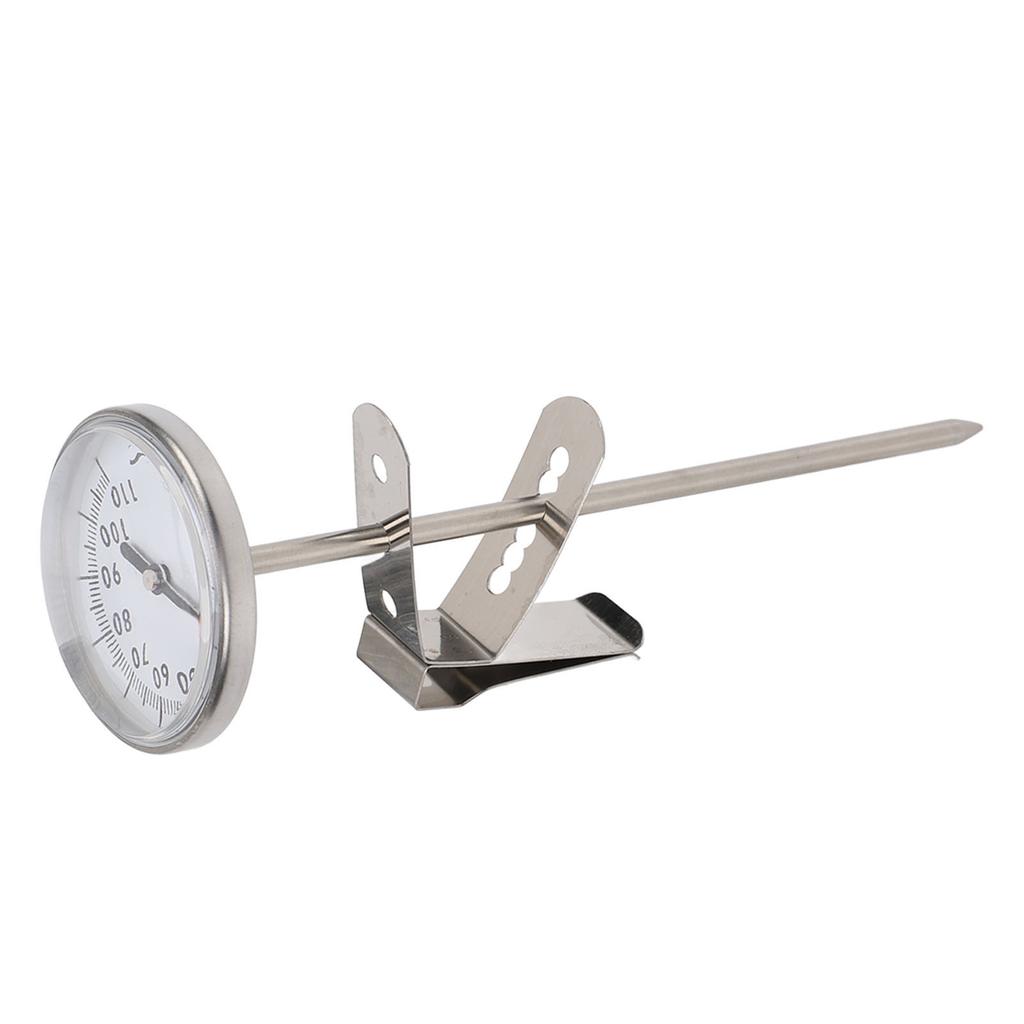 Milk Thermometer 4.6cm Dial 12.5cm Probe High Accuracy Fast Reading Pot Thermometer with Bracket