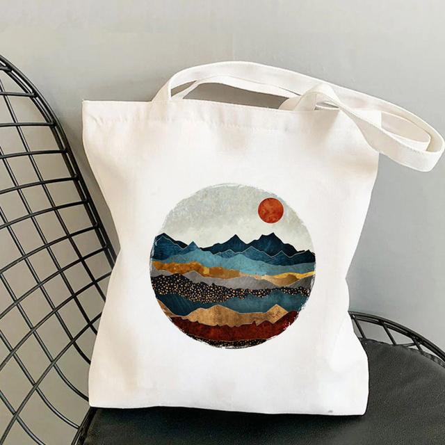 Сумка-шоппер с абстрактными линиями, женская большая сумка с принтом, женская сумка-шопер в Харадзюку, сумка для покупок для девочек, сумка для покупок, женская холщовая сумка