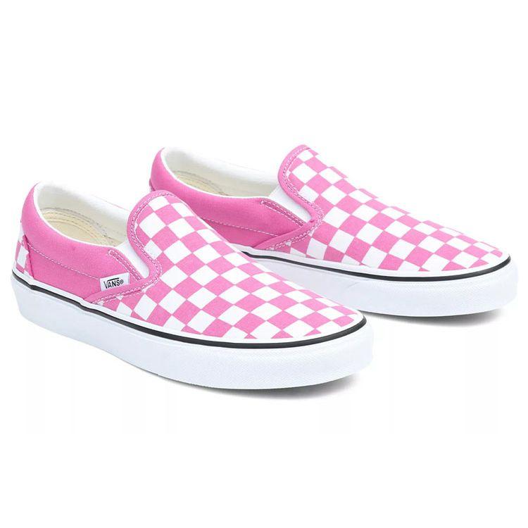 Vans Classic Slip-On Color Theory Checkerboard - Fiji Flower Unisex Sneakers Pink VN0A5JMHYOL