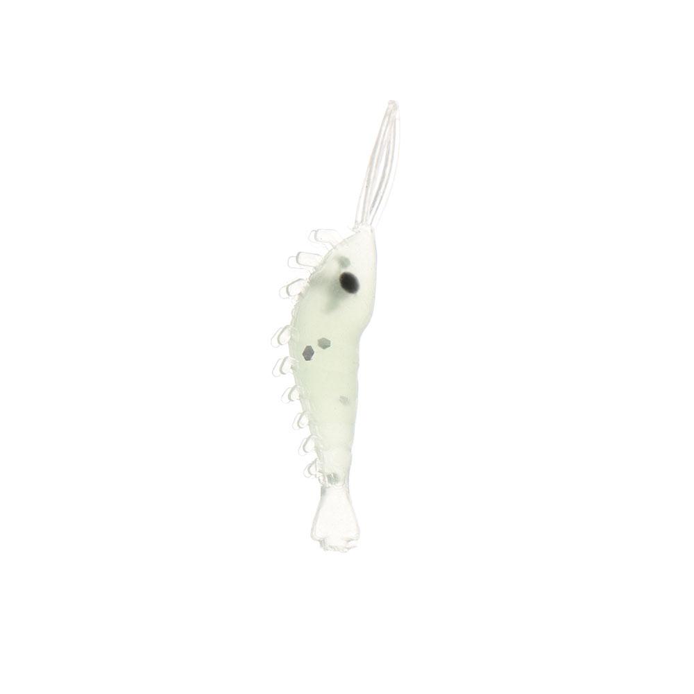 Biomimetic 3cm Luminous Shrimp Fishing Lures Sea Fishing Shrimp Fake Bait Hook Worm Silicone