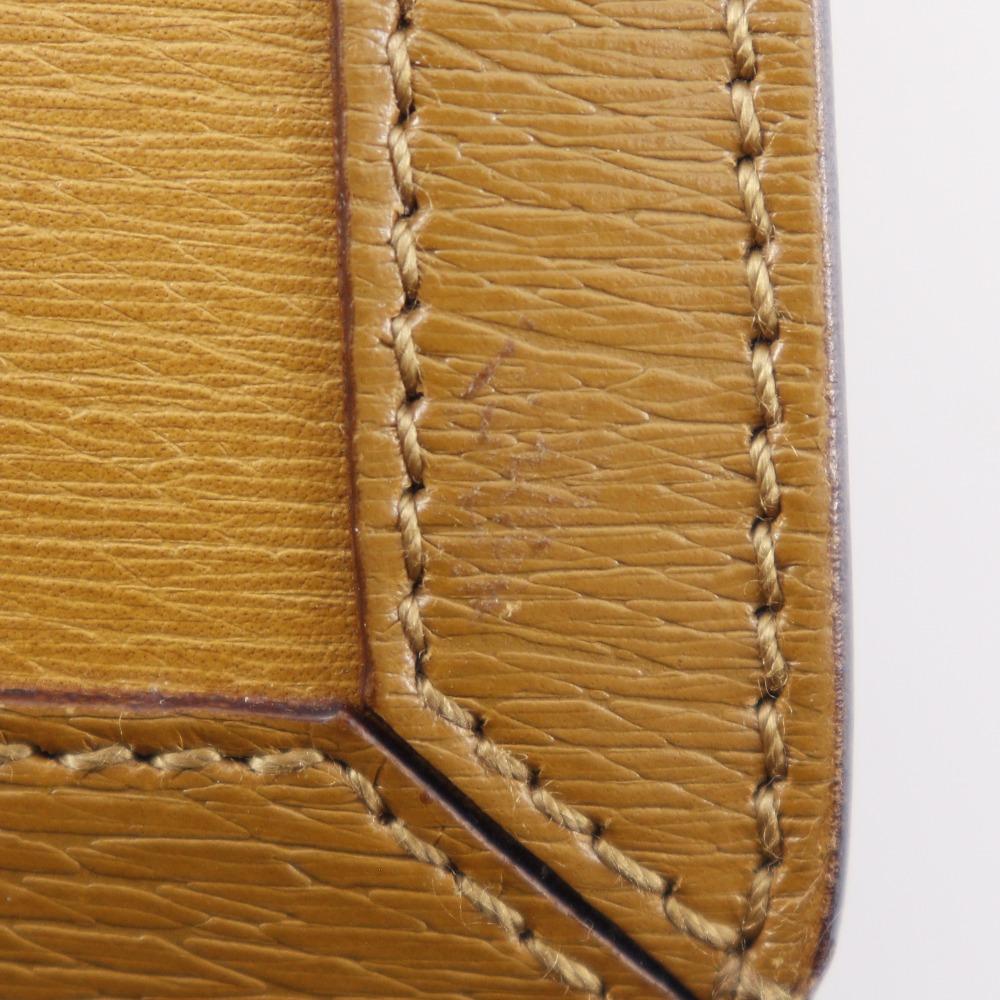 Gucci G Buckle Shoulder Bag 001.4140 Brown Calfskin Women Used