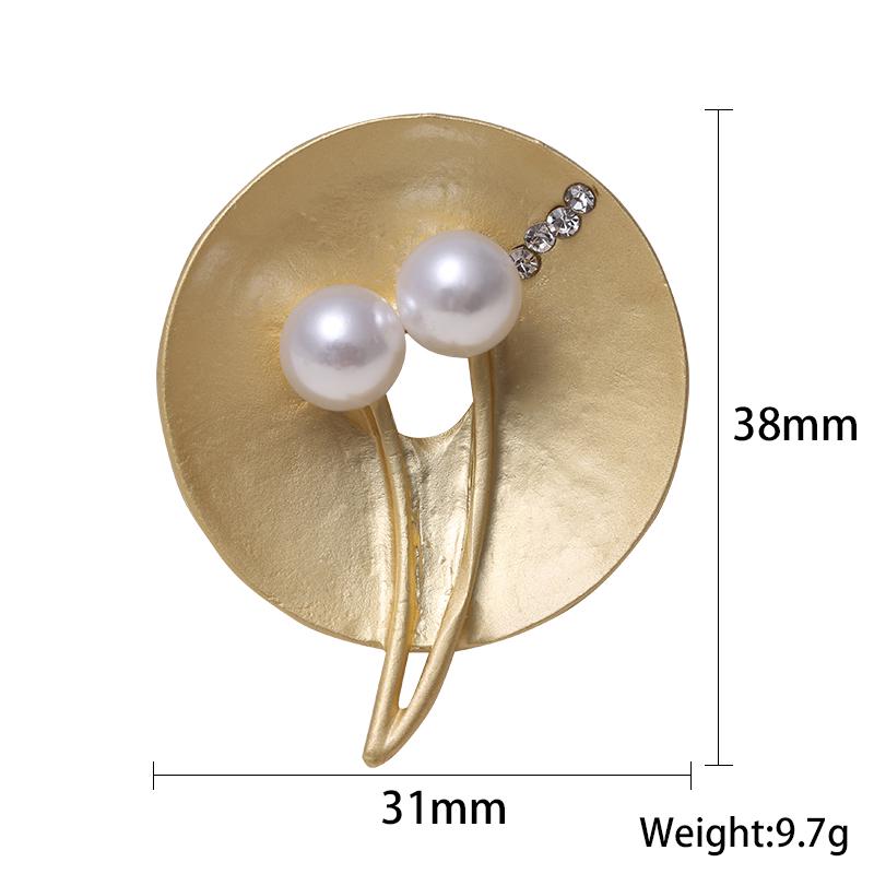 Новая индивидуальная геометрическая брошь для пальто, круглая жемчужная брошь, модная Высококачественная подарочная одежда, аксессуары, ювелирная брошь