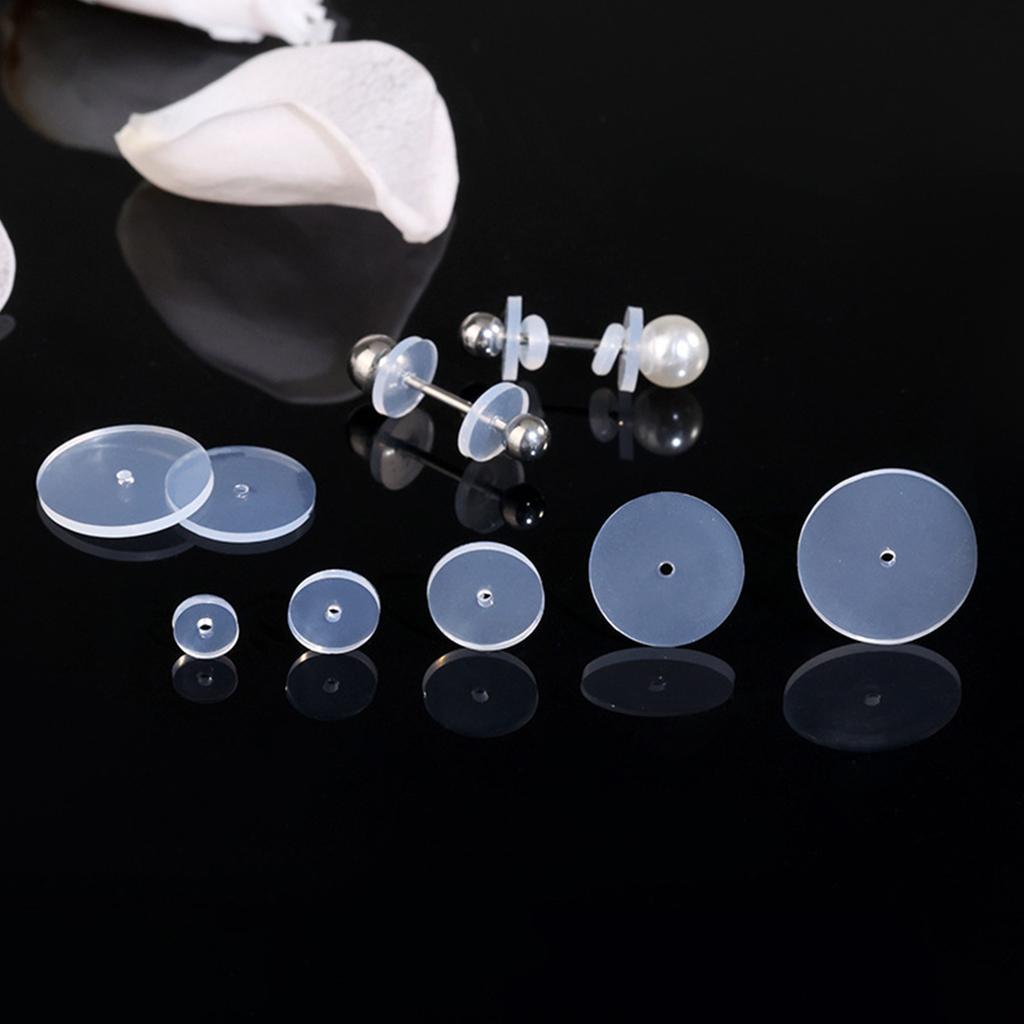 Pack of 100 Silicone Sturdy Irritation Discs for Ear Lobes And Stabilizing Earrings Comfortable and Flexible Designs