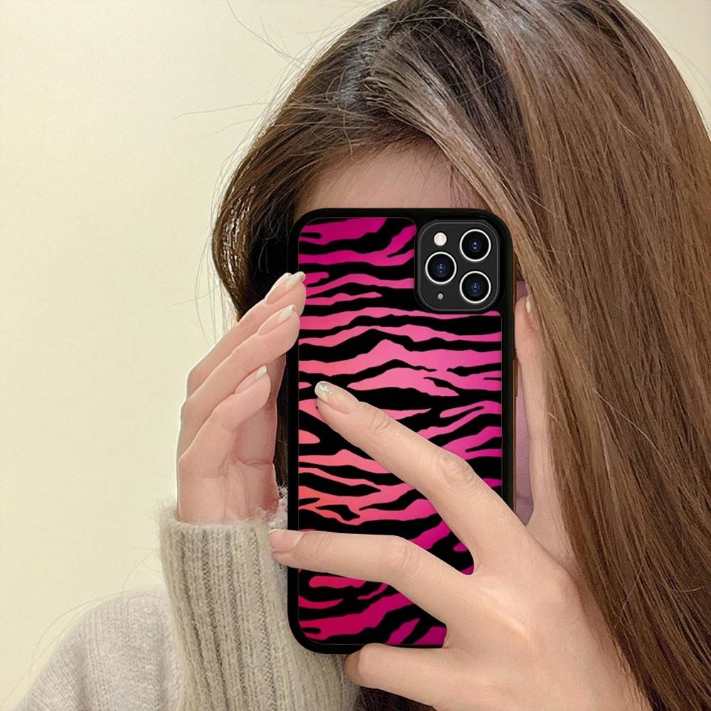 Клипарт Зебра Принт Для IPhone 17 16 15 14 13 12 11 Pro Max Plus Ударопрочная Задняя Крышка Телефона из PC+TPU