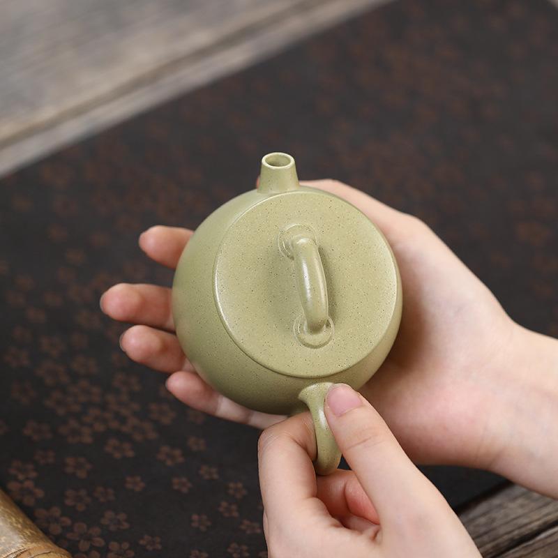 190ml Authentic Yixing Purple Clay Teapot Master Handmade Tea Pot Tea Infuser Raw Ore Green Mud Kettle Chinese Zisha Tea Set