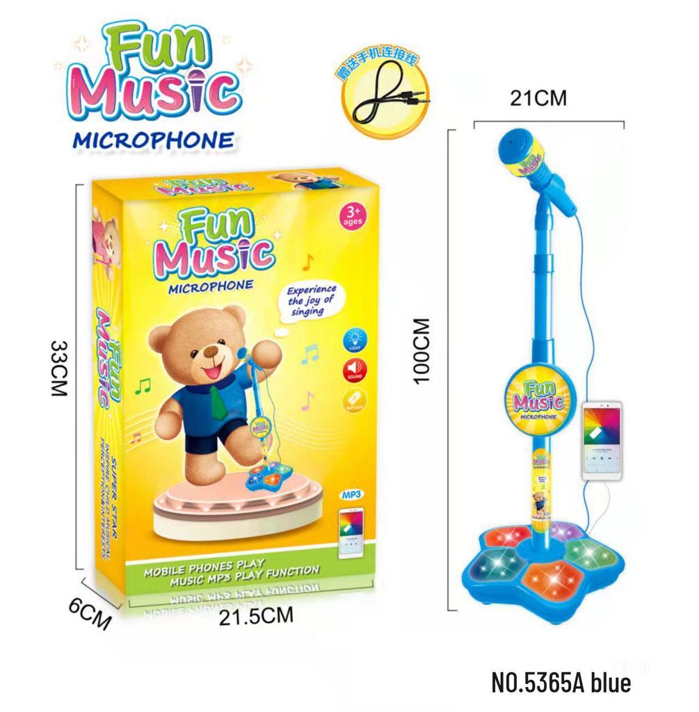 Детский игрушечный микрофон для караоке с 5 огоньками - Крутой музыкальный плеер для мальчиков и девочек