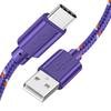 1М/2М Быстрый плетеный кабель Type-C USB для зарядки и передачи данных, многоцветный