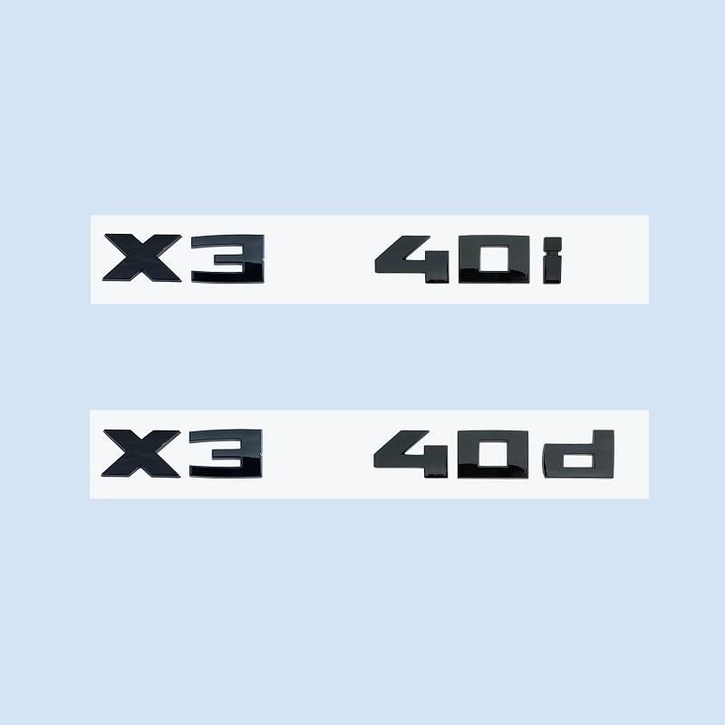 Хромированный черный 3D 2,6 см M X3M40i X3M40d цифры ABS эмблема для BMW X3 SeriesF25 G08 G45 логотип багажника автомобиля