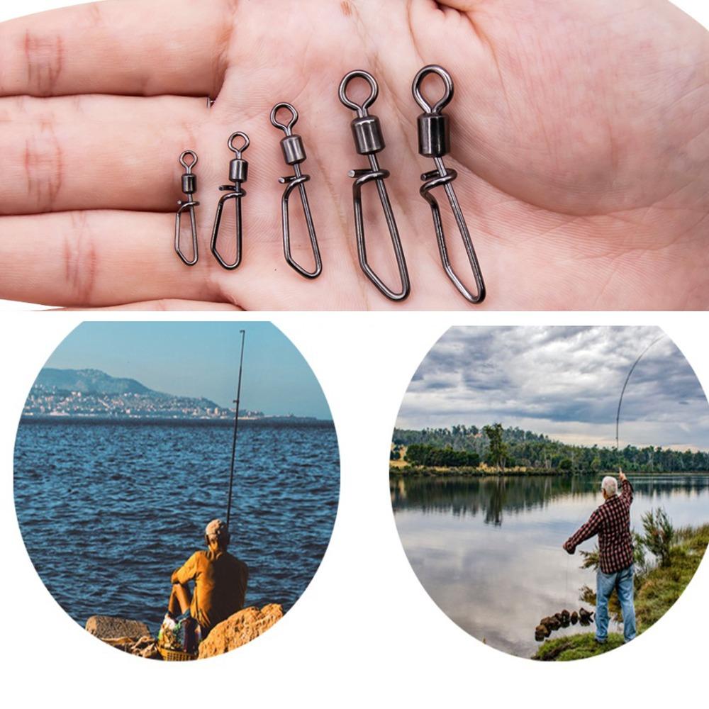 Tackle Fishing Swivels Snap Fishing Connector Tackles Fishing Rolling Swivels Snap T-Shaped Swivel