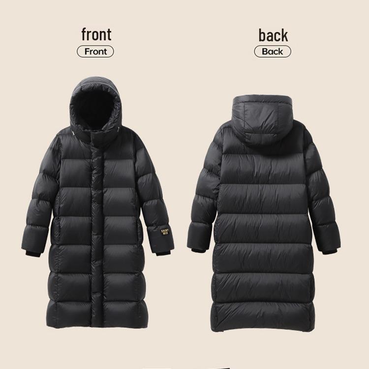 Unisex Black Gold Lightweight Mid-Length Down Jacket, Winter 2025 Edition