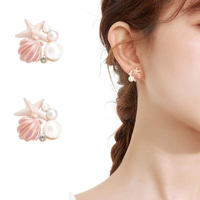 Starfish Studs Earrings Ear Studs Party Jewelry Gift Studs Earring Ear Studs Girl Ear Jewelry Alloy Material for Party