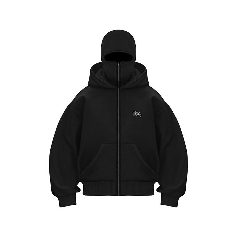 Y2K Oversized Hooded Sweatshirt With Double Layer Hat Unisex Streetwear Winter