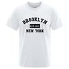 Бруклин Восток. 1631 Нью-Йорк, футболка с буквенным принтом, повседневные свободные футболки, летние хлопковые топы, модная дышащая футболка, одежда