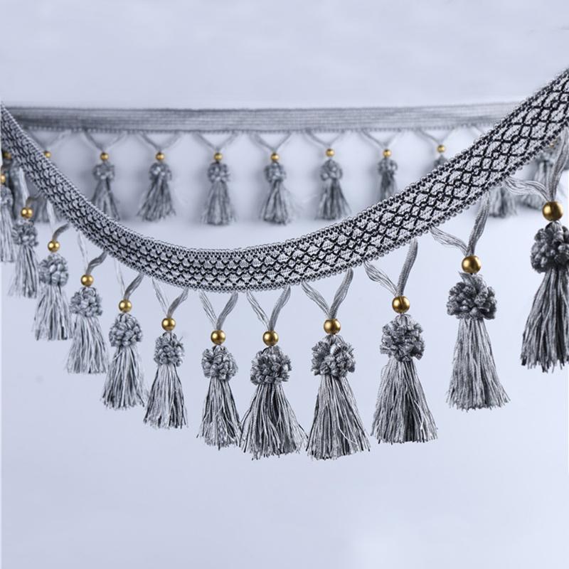 1M Кружево с бахромой из бисера, подвеска с кисточками, отделка края, сделай сам, обивка, штора, скатерть, кружевная лента, швейная фурнитура для штор, декор для дивана