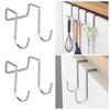 Yousheng 2/5Pcs Clothes Towel Hangers Over-Cabinet Hooks Strong Load-bearing Simple Installation Closet Wardrobe Door Hanging Hooks